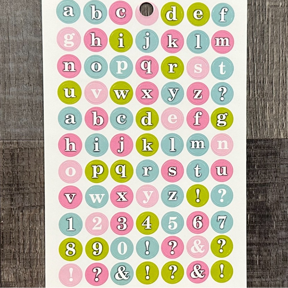 💞 New Multicolored Alphabet Letter & Number Scrapbook Stickers